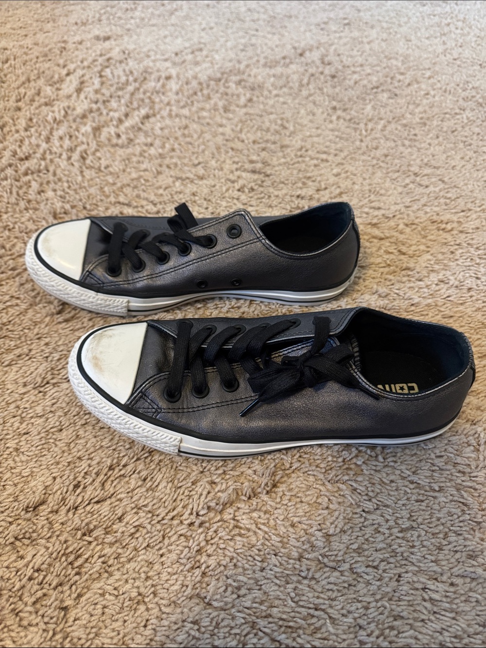 Converse Low-Top Sneakers in Black and White - Picture 5 of 7